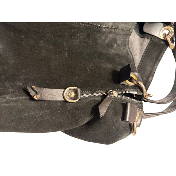 Gianni Chiarini Large Black Suede & Leather Tote Bag – Made in Italy - Picture 5 of 5